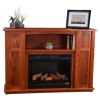Mantle With Storage And Electric Insert
