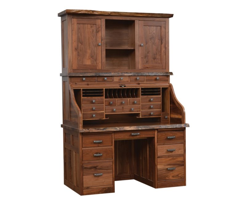 56" Mission Deluxe Rolltop With Hutch