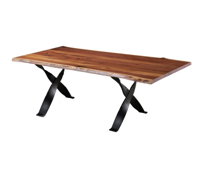 Walnut Dining Table - Railroad Legs