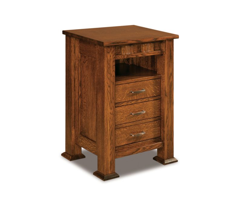 Sequoyah 3 Drawer Open Nightstand