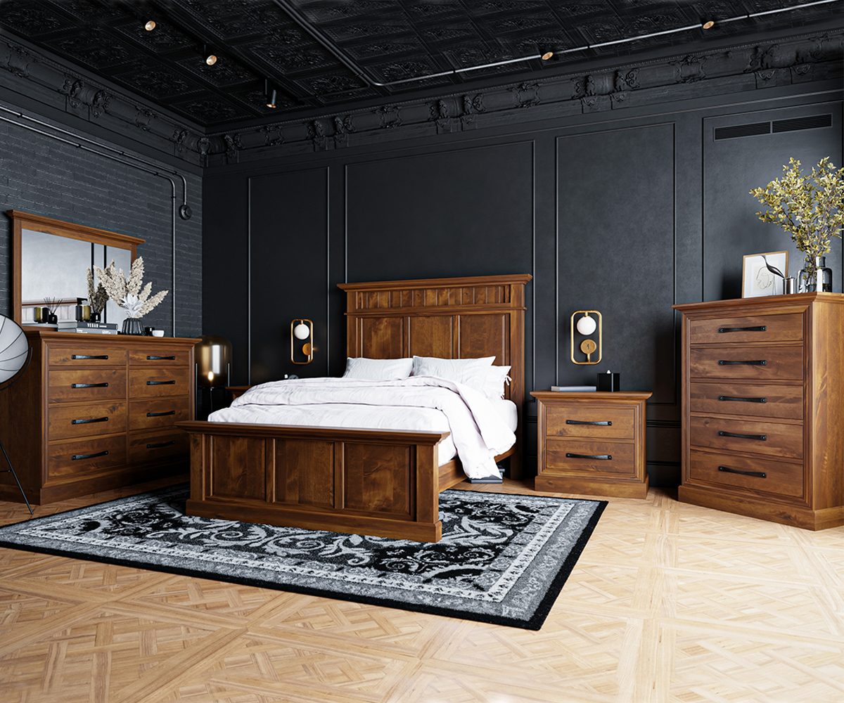 Cades Cove Panel Bed With Drawer Units Raised 6" - Image 4