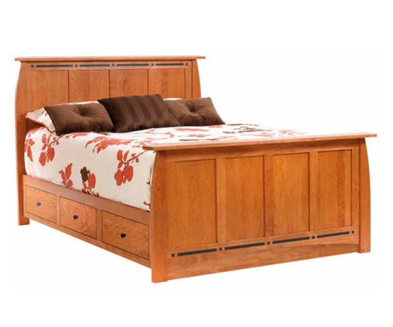 Vineyard Panel Bed With Drawer Units Raised 2"