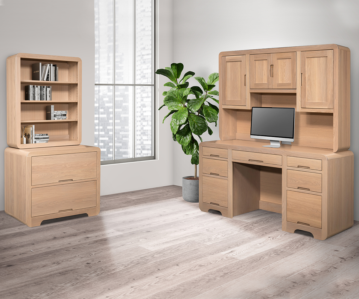 Europa Double Pedestal Desk With Hutch - Image 3