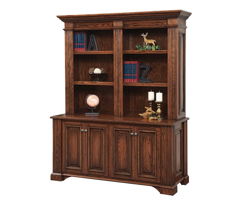 Lincoln Double Door Base and Bookshelf Hutch