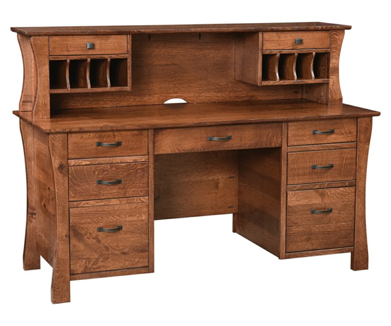 Kapernaum Double Pedestal Desk & Hutch