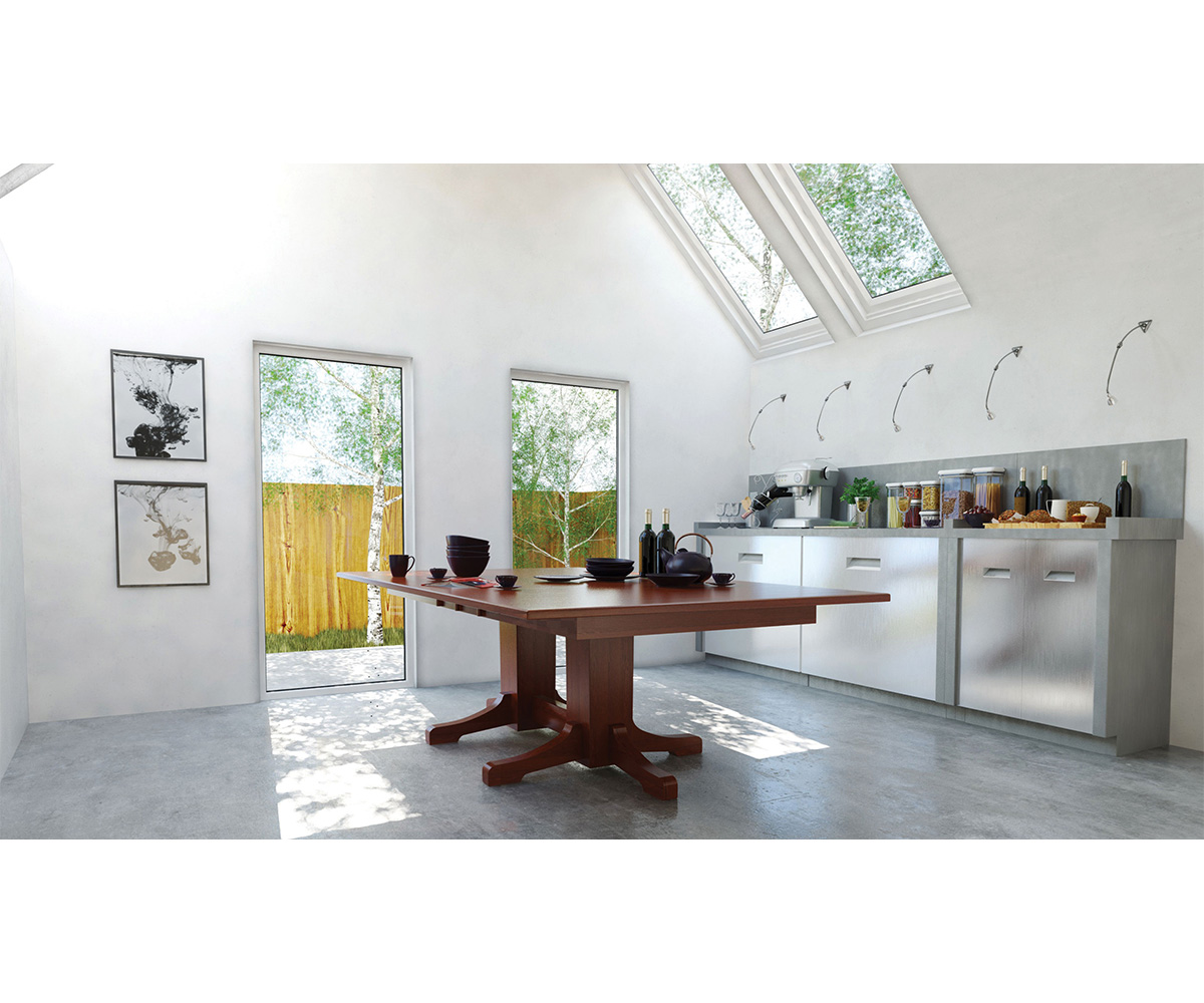 Mission Double Pedestal Table - Image 2