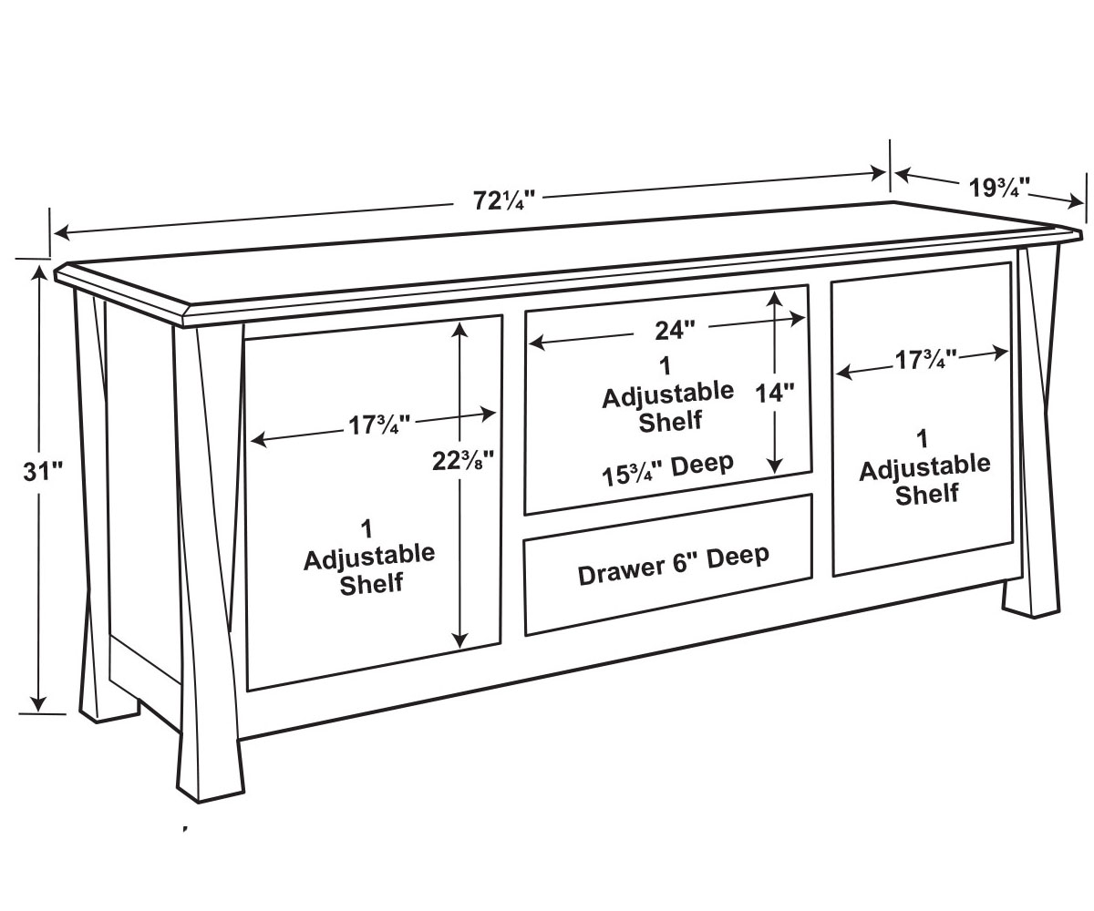 Lenexa Media Stand - 72"W - Image 2