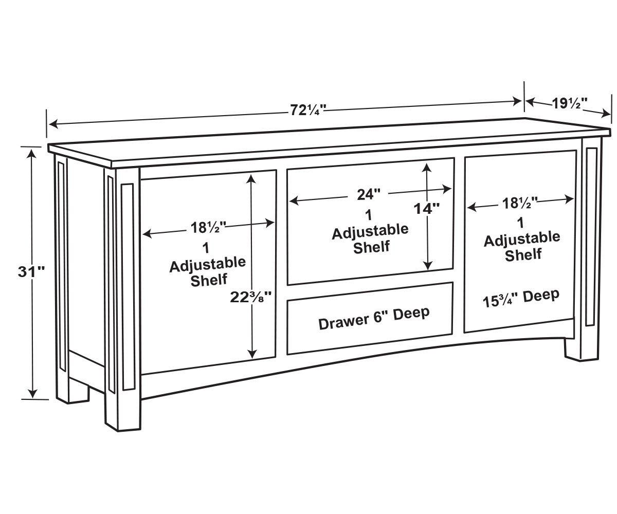 Lexis Media Stand - 72"W - Image 2
