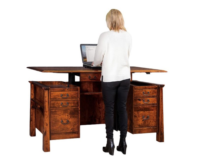 Artesa Sit to Stand Curved Top Desk