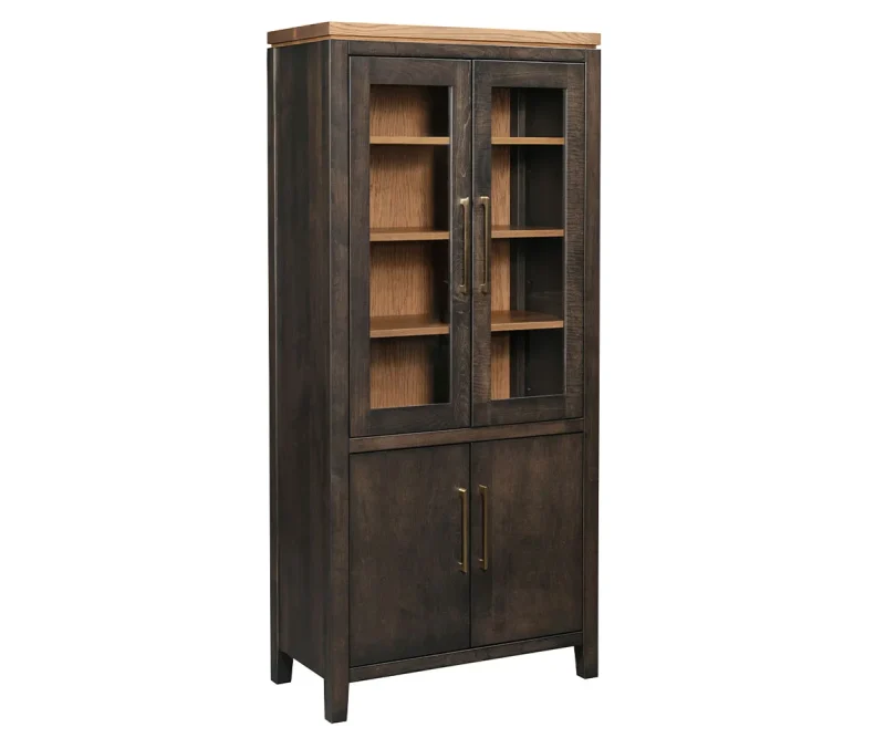 River Falls Bookcase with Glass Doors
