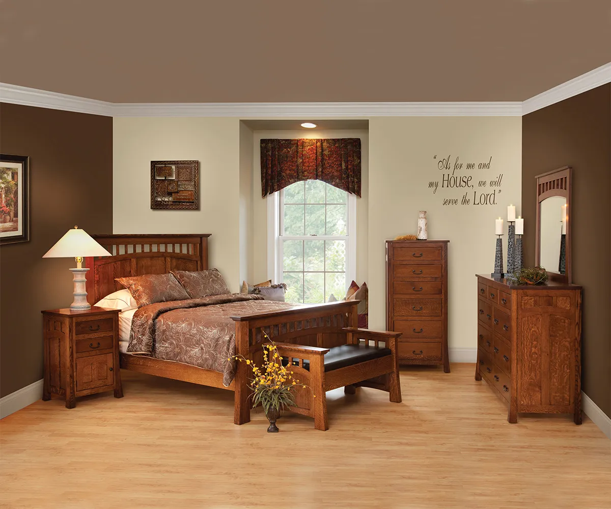 Bridgeport Mission 2 Drawer 1 Door Nightstand - Image 2