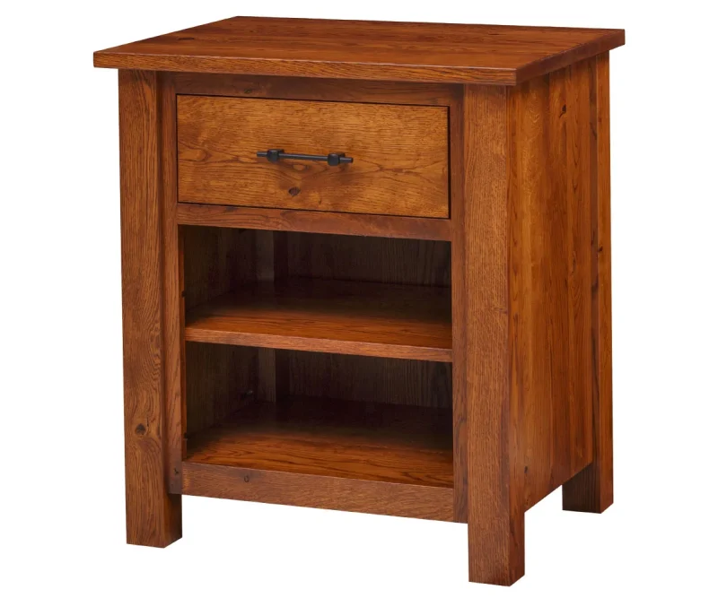 Heirloom Mission 1 Drawer Nightstand with Open Shelf