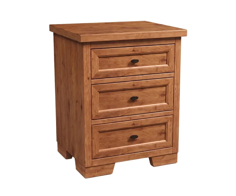Farmhouse Three Drawer Nightstand