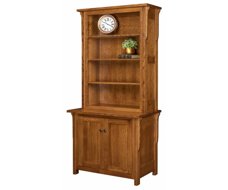 Boston 2 Door Credenza with Bookcase Topper