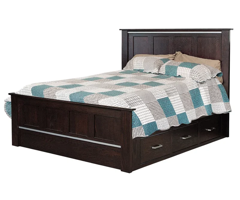 Medina Bed With Storage Rail