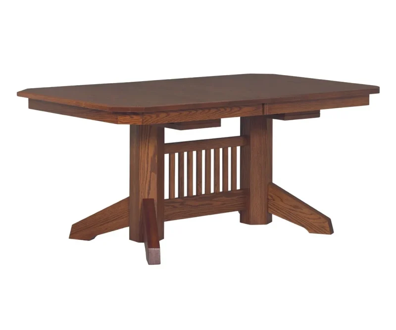 Franklin Mission Double Pedestal Table